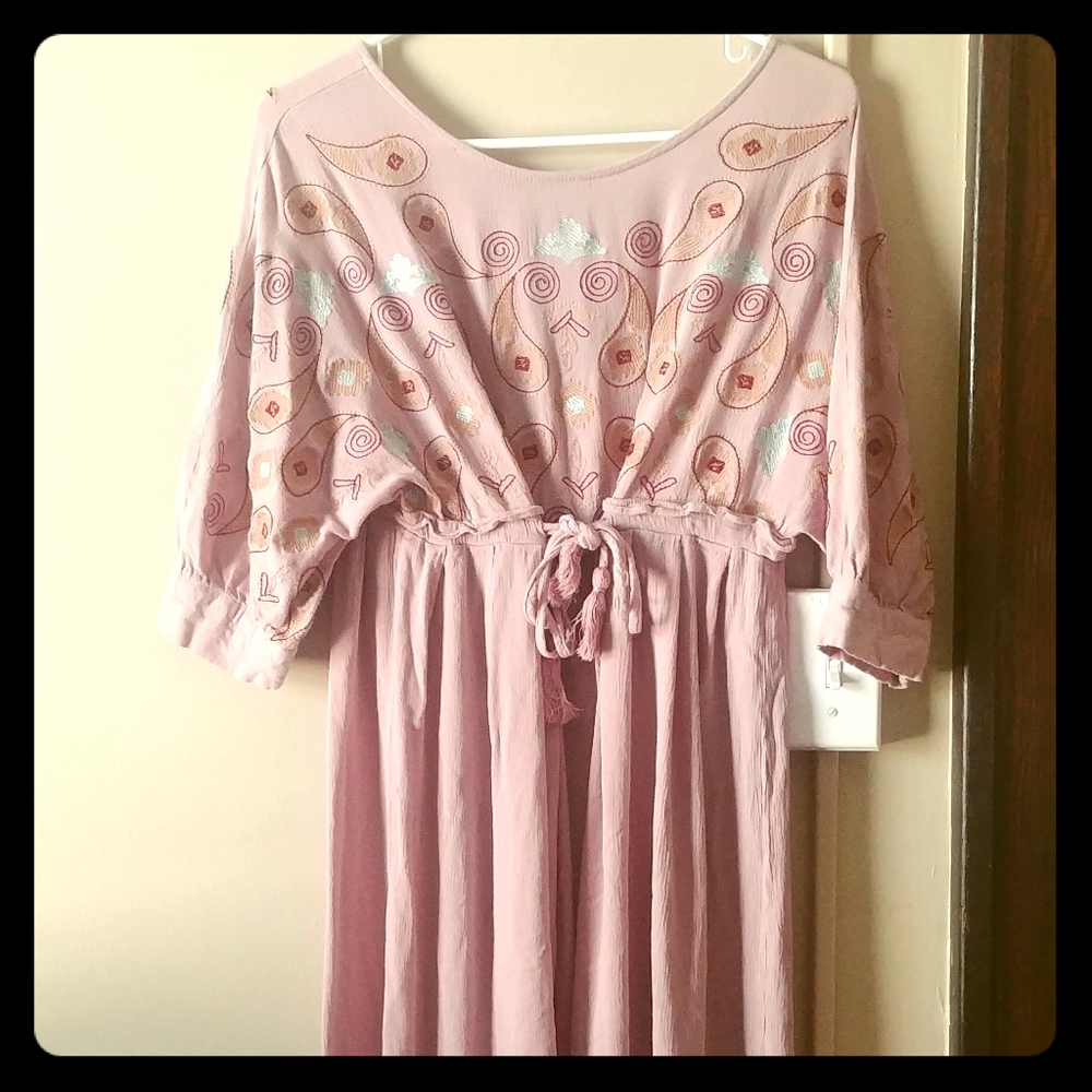 Velzera Embroidered purple dress